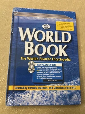 World Book The World's Favorite Ecyclopedia 2007 Deluxe Edition CD Rom -Sealed - - Image 1 of 3