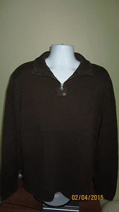 Suéter Tejido 2XL Polo Jeans Company Ralph Lauren Marrón 1/4 Medio 1/2 Cremallera Cuello Simulado - Imagen 1 de 1
