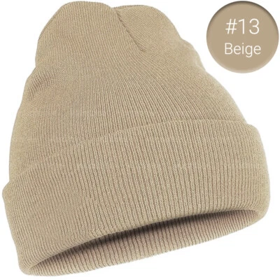 Gorro Gorra Tejido Liso Esquí Puño Calavazo Invierno Cálido Slouchy Hombres Mujeres Sólido CF Foto 1 de 4