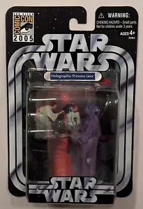 Hasbro Star Wars SDCC 2005 holográfico princesa Leia sin usar y sin usar sellado nuevo - Imagen 1 de 3