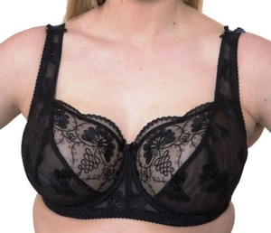 Gemm Underwired Lace Full Cup Bra Supportive Plus Size Non Padded LG825 - Picture 1 of 6
