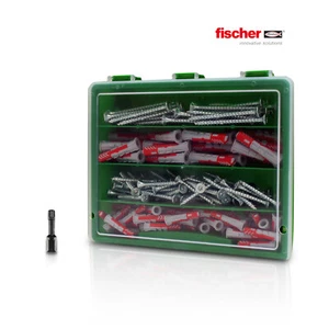 Fischer Dübel DUOPOWER Sortiment 6 und 8mm mit Schrauben + Bit im Koffer 160-tlg - Bild 1 von 5
