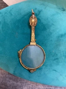 VICTORIAN FOLDING GOLD FILLED GLASSES READING EYEGLASSES PENDANT Statement Piece - Picture 1 of 9
