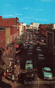 DOWNTOWN SHOPPING AREA HICKORY NC POSTAL VINTAGE AÑOS 50 110623 S - Imagen 1 de 2