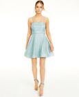 City Studio Seafoam Lace-Up-Back Glitter Dress Size 15