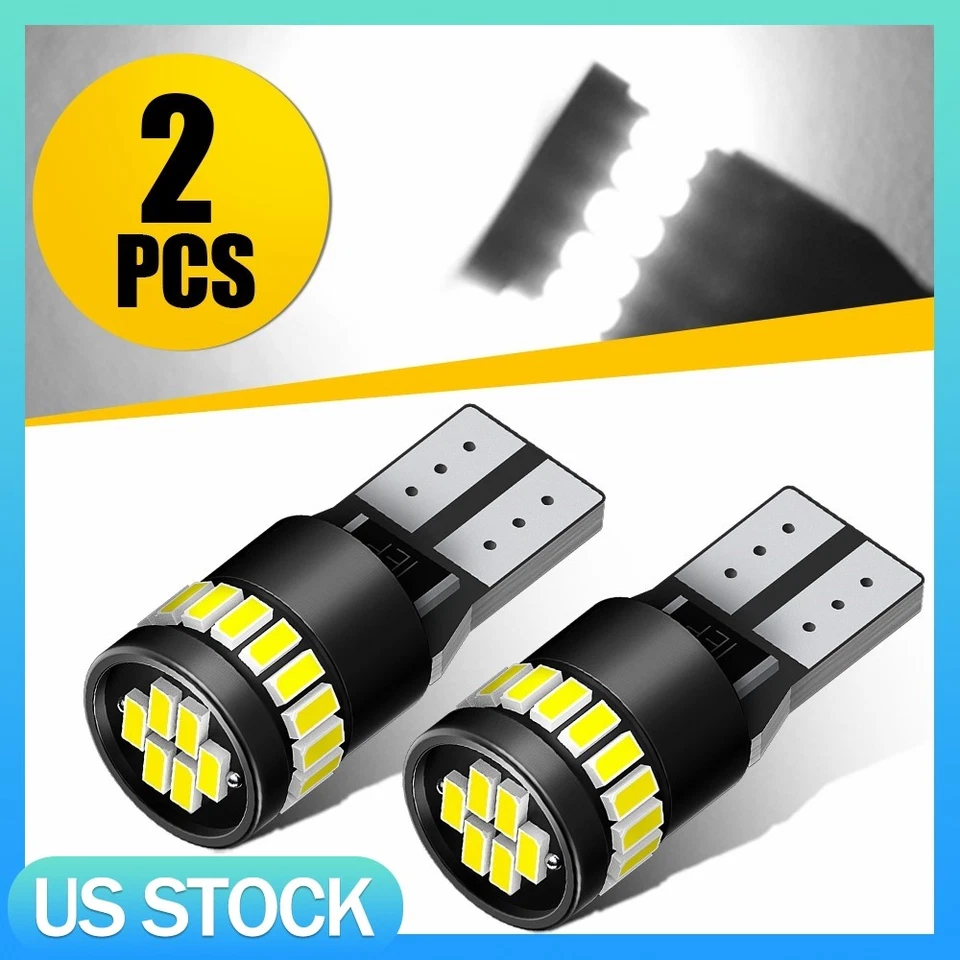 2X AUXITO Super Bright Canbus T10 194 168 LED Light Bulbs Xenon white Lamp - Image 1 of 4
