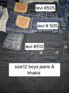 Boys Size 12 Denim Jeans & Khaki Pants Lot, EXCELLENT Condition - Picture 1 of 2