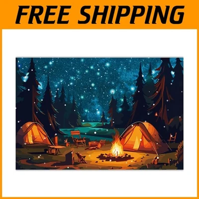 森林野营摄影背景 — 第 1/4 张图片