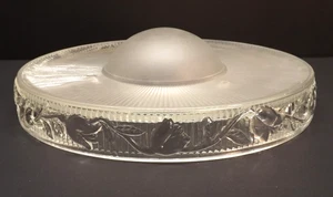 De Colección Art Deco Atómico OVNI Vidrio Techo 3 Agujeros Luz Pantalla 3 Cadenas Fixtura - Imagen 1 de 9