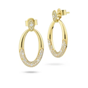 Orecchini da donna BOCCADAMO ovale in argento 925 dorato e zirconi OR884D - Imagen 1 de 4
