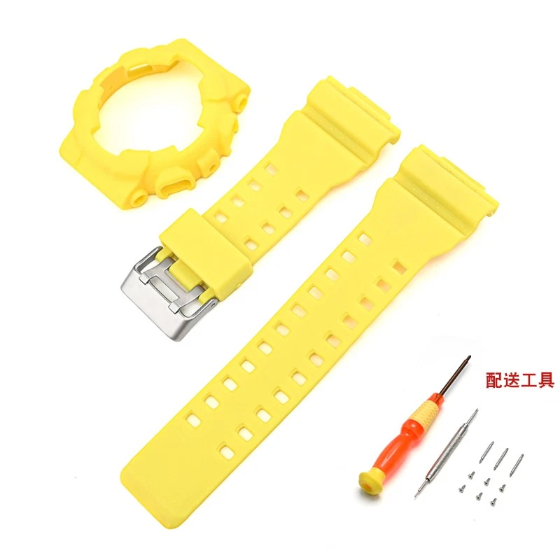 Juego de correas de reloj de resina con herramientas para Casio GA110 GD100 GAX100 GLS100 Series Foto 1 de 4
