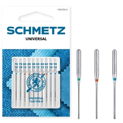 SCHMETZ - 10 Nähmaschinennadeln Universal - 130/705 H - Nadeldicke 70/10-90/14 - Bild 1 von 3