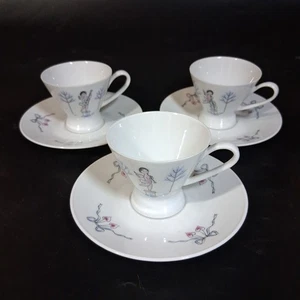 Rosenthal Raymond Peynet Lovers Boda Tazas de té y platillos Juego de tazas de café espresso/3 - Imagen 1 de 4
