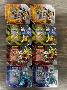 Pokemon Paradox Destinies Tin Case Factory Sealed (8 Tins - 40 PACKS!) - Picture 1 of 2