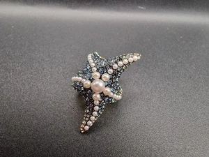 Swarovski Idyllia Ring Coctail Crystal Pearls Starfish Multicoloured Genuine - Picture 1 of 24