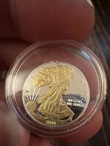 American Silver Eagle / Liberty 2024 1/10 Feinunze .999 Feinsilber Mini Medaille - Bild 1 von 3