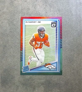 2025 Panini Donruss - Rated Rookie RJ Harvey #312 Optic Red & Green Prizm - Picture 1 of 2