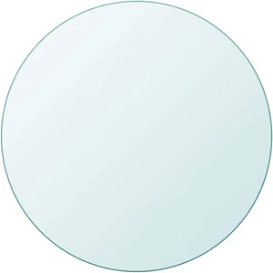 Piano Tavolo in Vetro Temperato Trasparente Rotondo per Interni Ripiano - Foto 1 di 12