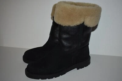 La Canadienne Kalvin Suede Shearling Boots Black Women's Size 9.5 - Image 1 of 4