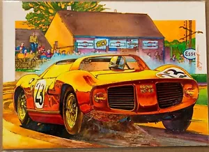 Original Artwork Ferrari 250 P. Driver Willy Mairesse. 1963 24 Hours of Le Mans - Picture 1 of 15