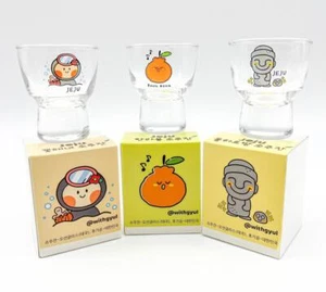 KOREA JEJU ISLAND SOJU GLASS SHOT GLASS 3P SET - Picture 1 of 4