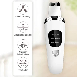 Facial Ultrasonic Skin Spatula Face Extractor Peeling Deep Cleaner Tool - Picture 1 of 14