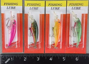 FOUR Minnow Crankbaits (Mini 2-5/8" long) Lures COMBINE SHIPPING! - Picture 1 of 1