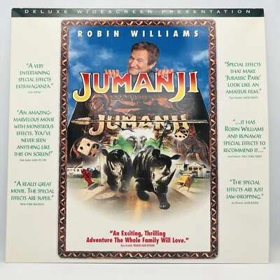 Jumanji (Laserdisc, 1996) Deluxe Widescreen Presentation Robin Williams Movie - Image 1 of 3