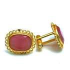 Cat Eye Gemstone Handmade Man"s Copper Plated Cufflinks Jewelry  CF 1056
