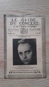 El Guía de La Concierto Y Las Teatro Letra - Robert Casalesus - N º 31-1929 - Imagen 1 de 1