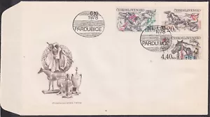 CZECHOSLOVAKIA 1978 SC#2202/07 FDC, Pardubice Steeplechase. - Foto 1 di 2