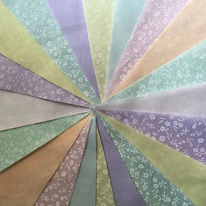 PASTEL HANDMADE FABRIC BUNTING.EASTER,PARTIES,WEDDINGS.TOP QUALITY.READY TO HANG - Picture 1 of 7