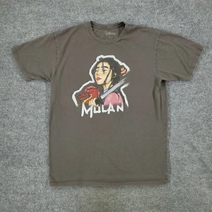 Disney Shirt Boy's XL Gray Mulan Movie Graphic Tee Crew Neck Short Sleeve Youth - Picture 1 of 12