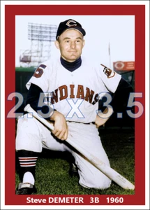 Steve Demeter - 1960 Cleveland Indians - choose a size - colorized print - Picture 1 of 4