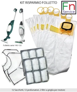 12 Bolsas Elfo VK140 Vk 150 Vorwerk+12 Perfumes+2 Filtros Motor - Imagen 1 de 1