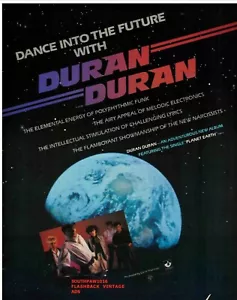 1981 Duran Duran "Planet Earth" Song Release Music Industry Promo Reprint Ad - Picture 1 of 1