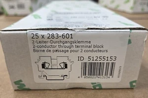 WAGO, 283-601, 2-LEITER GRAU REIHENKLEMME, BOX MIT 25 - Bild 1 von 3