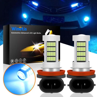Super Ice Blue H11 H8 H9 92SMD-4014 LED Fog Light Bulbs for BMW F30 F31 3-Series - Image 1 of 4