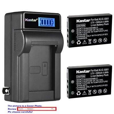 Kastar Battery LCD Wall Charger for Sanyo DB-L50 & Sanyo Xacti VPC-FH1A Camera Foto 1 de 4