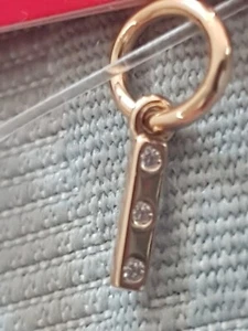 MIMCO ALPHA " I " STERLING SILVER BRACELET NECKLACE CHARM in Gold new RRP $59.95 - Picture 1 of 4