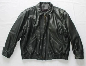 COACH Full Zip Heavy LEATHER JACKET Men's XL X-LARGE Black Model D6K-0976 Moto - Picture 1 of 10