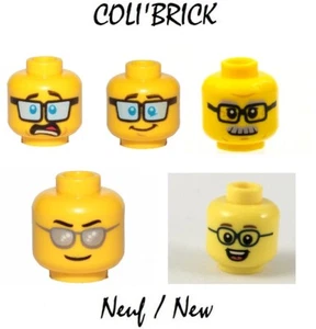 Lego 3626 - Tête Minifig Homme Lunette Minifigure Head Male Man Glass 3626c Neuf - Picture 1 of 13