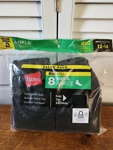 NEU Hanes große & große schwarze Herrensocken Größe 12-14 - Bild 1 von 2