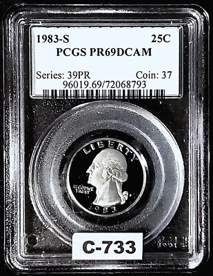 1983-S PR69DCAM WASHINGTON QUARTER - SERIES 39PR COIN 37 - Image 1 of 2