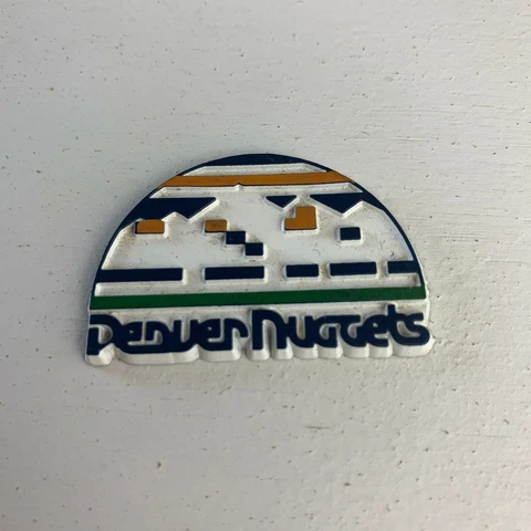 Denver Nuggets Vintage Old NBA Rubber Basketball Fridge Magnet Cover