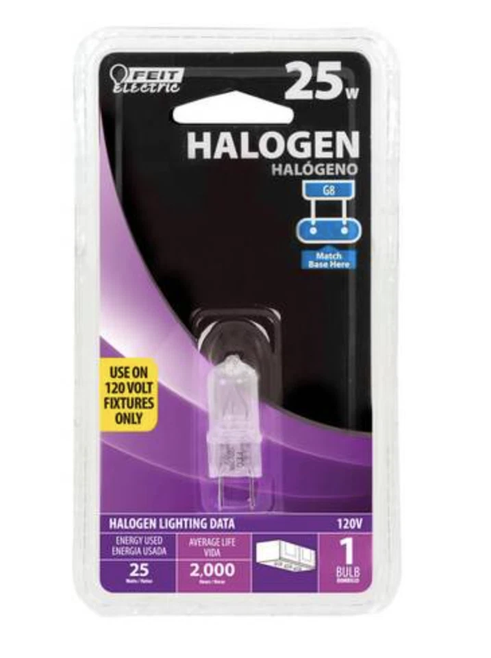 Feit Electric Light Bulb, 25 Watts-120 Volt, G8 Base, 2000 Lumens - Image 1 of 1