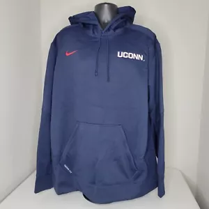 Nike UCONN Huskies NCAA Therma-Fit Hooded Embroidered Sweatshirt 3X NWT - Picture 1 of 10