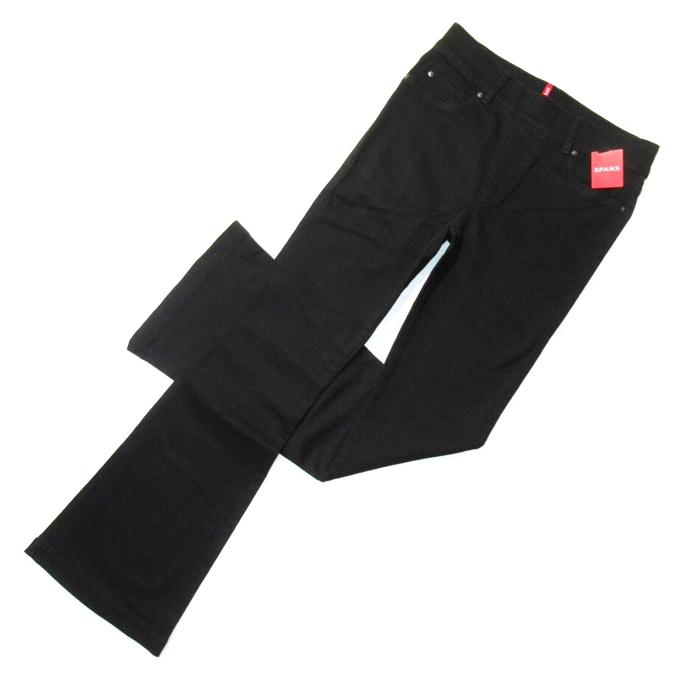Spanx Jeans Womens Small Black Everywear Flare Denim Jean High Rise Wide 20326R