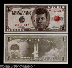USA 1000000000 Dollars x 20 Pcs 1998 BILLION KENNEDY APOLLO 11 SPACE ROCKET UNC - Picture 1 of 3
