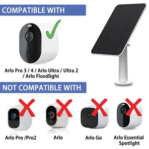 Solar Power Panel for Arlo Ultra/ Ultra 2/ Pro 3/ Pro 4/ Go 2 Outdoor Charger - Picture 1 of 7